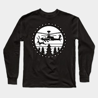 AH-64 Flying with Reindeer Long Sleeve T-Shirt